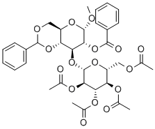 Methyl3-O-(2,3,4,6-tetra-O-acetyl-b-D-glucopyranosyl)-4,6-O-benzylidene-2-O-benzoyl-a-D-glucopyranoside CAS#: 71238-93-2