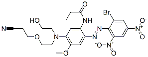 N-[2-[(2-Bromo-4,6-dinitrophenyl)azo]-5-[[2-(2-cyanoethoxy)ethyl](2-hydroxyethyl)amino]-4-methoxyphenyl]propanamide CAS#: 71701-29-6