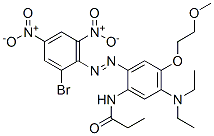 N-[2-[(2-Bromo-4,6-dinitrophenyl)azo]-5-(diethylamino)-4-(2-methoxyethoxy)phenyl]propanamide CAS#: 71889-11-7