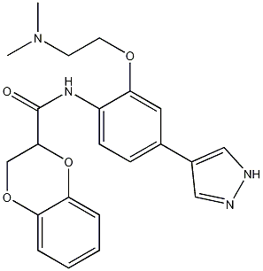 N-[2-[2-(Dimethylamino)ethoxy]-4-(1H-pyrazol-4-yl)phenyl]-2,3-dihydro-1,4-benzodioxin-2-carboxamide CAS#: 1072959-67-1