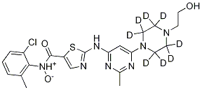 N-[2-Chloro-6-methylphenyl]-2-[[6-[4-(2-hydroxyethyl)-1-piperazinyl-d8]-2-methyl-4-pyrimidinyl]amino]-5-thiazolecarboxamide N-Oxide CAS#: 1189988-36-0