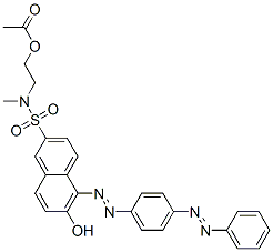 N-(2-acetoxyethyl)-6-hydroxy-N-methyl-5-[[4-(phenylazo)phenyl]azo]naphthalene-2-sulphonamide CAS#: 70210-08-1