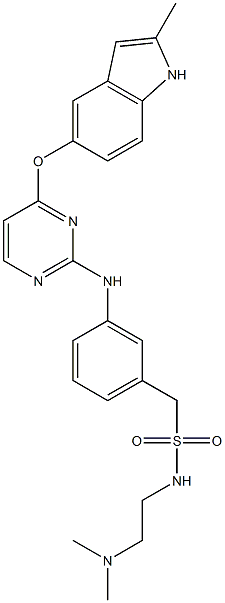 N-(2-(diMethylaMino)ethyl)-1-(3-((4-((2-Methyl-1H-indol-5-yl)oxy)pyriMidin-2-yl)aMino)phenyl)MethanesulfonaMide CAS#: 1308672-74-3