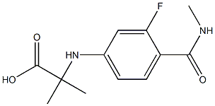 N-[3-Fluoro-4-[(methylamino)carbonyl]phenyl]-2-methylalanine CAS#: 1289942-66-0