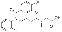 N-(4-((4-Chlorobenzoyl)(2,6-dimethylphenyl)amino)-1-oxobutyl)-N-methyl glycine CAS#: 71455-82-8