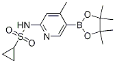 N-(4-Methyl-5-(4,4,5,5-tetraMethyl-1,3,2-dioxaborolan-2-yl)pyridin-2-yl)cyclopropanesulfonaMide CAS#: 1351381-28-6