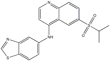 N-5-benzothiazolyl-6-[(1-methylethyl)sulfonyl]-4-Quinolinamine CAS#: 1346546-69-7