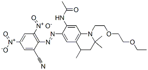 N-[[6-[(2-Cyano-4,6-dinitrophenyl)azo]-1-[2-(2-ethoxyethoxy)ethyl]-1,2,3,4-tetrahydro-2,2,4-trimethylquinolin]-7-yl]acetamide CAS#: 71673-12-6