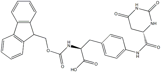 N-[(9H-Fluoren-9-ylMethoxy)carbonyl]-4-[[[(4S)-hexahydro-2,6-dioxo-4-pyriMidinyl]carbonyl]aMino]-L-phenylalanine CAS#: 1253282-31-3