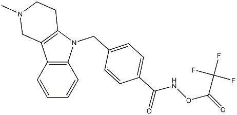 N-Hydroxy-4-[(1,2,3,4-tetrahydro-2-methyl-5H-pyrido[4,3-b]indol-5-yl)methyl]benzamide 2,2,2-Trifluoroacetate CAS#: 1239262-52-2
