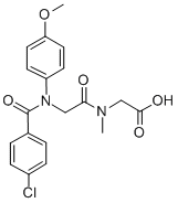 N-(N-(4-Chlorobenzoyl)-N-(4-methoxyphenyl)glycyl)-N-methylglycine CAS#: 71455-83-9