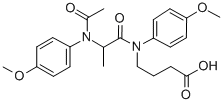 N-(N-Acetyl-2-(p-anisidino)propionyl)-4-(p-anisidino)butyric acid CAS#: 71455-78-2