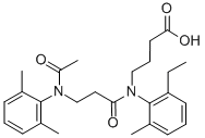 N-(N-Acetyl-3-(2,6-dimethylanilino)propionyl)-4-(2-ethyl-6-methylanili no)butyric acid CAS#: 71455-74-8