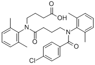 N-(N-(p-Chlorobenzoyl)-4-(2,6-dimethylanilino)butyryl)-4-(2,6-dimethyl anilino)butyric acid CAS#: 71455-66-8