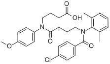 N-(N-(p-Chlorobenzoyl)-4-(2,6-dimethylanilino)butyryl)-4-(p-anisidino) butyric acid CAS#: 71455-65-7