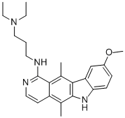 N,N-diethyl-N'-(9-methoxy-5,11-dimethyl-6H-pyrido[4,3-b]carbazol-1-yl)propane-1,3-diamine CAS#: 72238-02-9