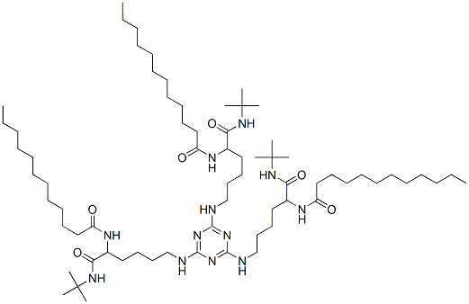 N,N',N''-[1,3,5-Triazine-2,4,6-triyltris[imino[1-[[(1,1-dimethylethyl)amino]carbonyl]-5,1-pentanediyl]]]trisdodecanamide CAS#: 71848-94-7
