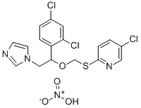 Pyridine, 5-chloro-2-(((1-(2,4-dichlorophenyl)-2-(1H-imidazol-1-yl)eth oxy)methyl)thio)-, mononitrate CAS#: 71821-37-9