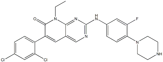 Pyrido[2,3-d]pyriMidin-7(8H)-one, 6-(2,4-dichlorophenyl)-8-ethyl-2-[[3-fluoro-4-(1-piperazinyl)phenyl]aMino]- CAS#: 1232030-35-1