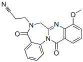 Quinazolino[3,2-a][1,4]benzodiazepine-6(5H)-propanenitrile,  7,13-dihydro-9-methoxy-5,13-dioxo- CAS#: 71981-98-1