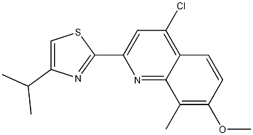 Quinoline, 4-chloro-7-methoxy-8-methyl-2-[4-(1-methylethyl)-2-thiazolyl]- CAS#: 1193272-59-1