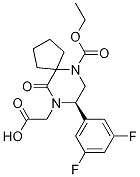 (R)-2-(8-(3,5-difluorophenyl)-6-(ethoxycarbonyl)-10-oxo-6,9-diazaspiro[4.5]decan-9-yl)acetic acid CAS#: 1206821-44-4