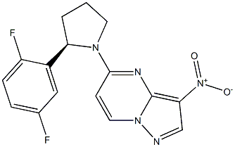 (R)-5-(2-(2,5-difluorophenyl)pyrrolidin-1-yl)-3-nitropyrazolo[1,5-a]pyrimidine CAS#: 1223404-90-7
