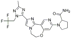 (S)-1-(2-(3-Methyl-1-(2,2,2-trifluoroethyl)-1H-1,2,4-triazol-5-yl)-5,6-dihydroiMidazo[1,2-d]pyrido[3,4-f][1,4]oxazepin-9-yl)pyrrolidine-2-carboxaMide CAS#: 1282514-51-5