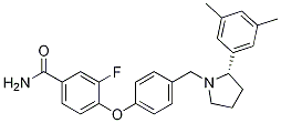 (S)-4-(4-((2-(3,5-diMethylphenyl)pyrrolidin-1-yl)Methyl)phenoxy)-3-fluorobenzaMide CAS#: 1174130-61-0