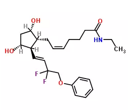 Structure of Tafluprost ethyl amide CAS 1185851-52-8