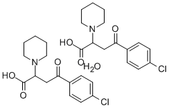 alpha-(2-(4-Chlorophenyl)-2-oxoethyl)-1-piperidineacetic acid hydrate (2:1) CAS#: 70596-75-7