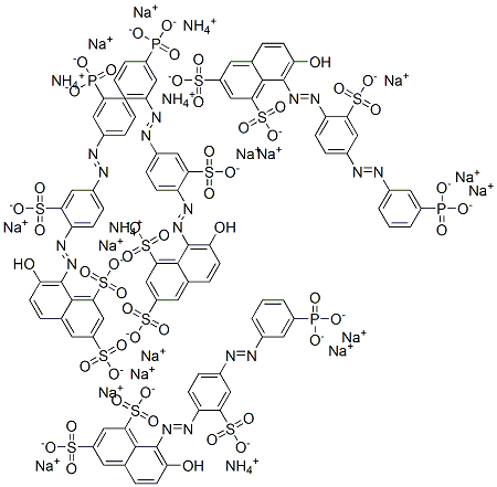 ammonium trisodium 7-hydroxy-8-[[4-[(m-phosphonatophenyl)azo]-2-sulphonatophenyl]azo]naphthalene-1,3-disulphonate CAS#: 70729-64-5