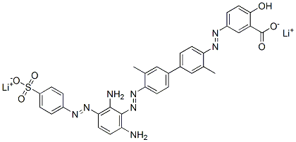 dilithium 5-[[4'-[[2,6-diamino-3-[(4-sulphonatophenyl)azo]phenyl]azo]-3,3'-dimethyl[1,1'-biphenyl]-4-yl]azo]salicylate CAS#: 70632-09-6