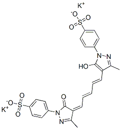 dipotassium p-[4,5-dihydro-4-[5-[5-hydroxy-3-methyl-1-(4-sulphonatophenyl)-1H-pyrazol-4-yl]penta-2,4-dienylidene]-3-methyl-5-oxo-1H-pyrazol-1-yl]benzenesulphonate CAS#: 70208-51-4