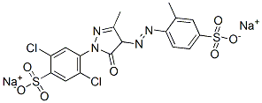 disodium 2,5-dichloro-4-[4,5-dihydro-3-methyl-5-oxo-4-[(4-sulphonato-o-tolyl)azo]-1H-pyrazol-1-yl]benzenesulphonate CAS#: 70815-09-7