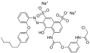 disodium 4-[[[3-[(chloroacetyl)amino]phenoxy]acetyl]amino]-5-hydroxy-6-[[2-(4-pentylphenoxy)phenyl]azo]naphthalene-1,7-disulphonate CAS#: 70210-04-7