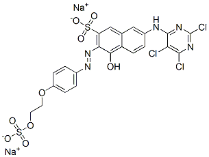 disodium 4-hydroxy-3-[[4-[2-(sulphonatooxy)ethoxy]phenyl]azo]-7-[(2,5,6-trichloro-4-pyrimidinyl)amino]naphthalene-2-sulphonate CAS#: 71701-31-0