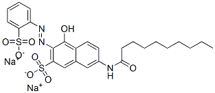disodium 4-hydroxy-7-[(1-oxodecyl)amino]-3-[(2-sulphonatophenyl)azo]naphthalene-2-sulphonate CAS#: 71873-40-0