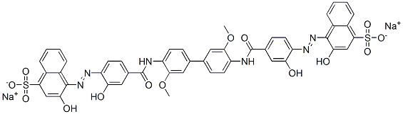 disodium 4,4'-[(3,3'-dimethoxy[1,1'-biphenyl]-4,4'-diyl)bis[iminocarbonyl(2-hydroxy-4,1-phenylene)azo]]bis(3-hydroxynaphthalene-1-sulphonate) CAS#: 70247-69-7