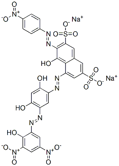 disodium 5-[[2,4-dihydroxy-5-[(2-hydroxy-3,5-dinitrophenyl)azo]phenyl]azo]-4-hydroxy-3-[(4-nitrophenyl)azo]naphthalene-2,7-disulphonate CAS#: 70210-25-2