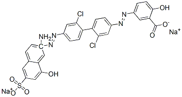 disodium 5-[[4'-[(2-amino-8-hydroxy-6-sulphonato-2-naphthyl)azo]-2,2'-dichloro[1,1'-biphenyl]-4-yl]azo]salicylate CAS#: 71215-83-3