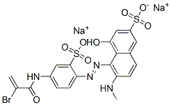 disodium 5-[[4-[(2-bromo-1-oxoallyl)amino]-2-sulphonatophenyl]azo]-4-hydroxy-6-(methylamino)naphthalene-2-sulphonate CAS#: 70210-39-8