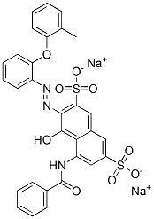 disodium 5-(benzoylamino)-4-hydroxy-3-[[2-(2-methylphenoxy)phenyl]azo]naphthalene-2,7-disulphonate CAS#: 70210-37-6