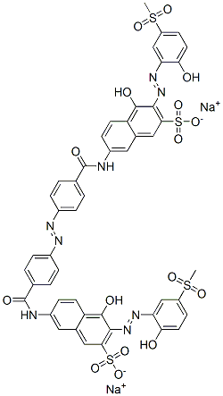 disodium 7,7'-[azobis(4,1-phenylenecarbonylimino)]bis[4-hydroxy-3-[[2-hydroxy-5-(methylsulphonyl)phenyl]azo]naphthalene-2-sulphonate] CAS#: 70210-36-5