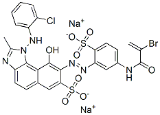 disodium 8-[[5-[(2-bromo-1-oxoallyl)amino]-2-sulphonatophenyl]azo]-1-[(2-chlorophenyl)amino]-9-hydroxy-2-methyl-1H-naphth[1,2-d]imidazole-7-sulphonate CAS#: 72496-91-4