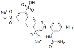 disodium hydrogen -7-[[4-amino-2-[(aminocarbonyl)amino]phenyl]azo]naphthalene-1,3,6-trisulphonate CAS#: 70714-85-1