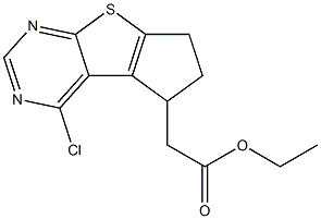 ethyl 2-(4-chloro-6,7-dihydro-5H-cyclopenta[4,5]thieno[2,3-d]pyrimidin-5-yl)acetate CAS#: 1388893-77-3