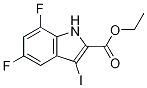 ethyl 5,7-difluoro-3-iodo-1H-indole-2-carboxylate CAS#: 1334499-90-9