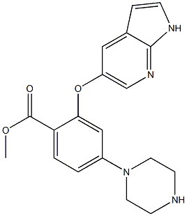 methyl 2-(1H-pyrrolo[2,3-b]pyridin-5-yloxy)-4-(piperazin-1-yl)benzoate CAS#: 1257044-57-7