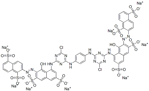octasodium 2,2'-[1,4-phenylenebis[imino(6-chloro-1,3,5-triazine-4,2-diyl)imino(1-hydroxy-3,6-disulphonatonaphthalene-2,8-diyl)azo]]bisnaphthalene-1,5-disulphonate CAS#: 71002-20-5
